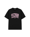 Outside League Tee - Black//Pink