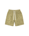 Stone Wash Khaki Denim Shorts