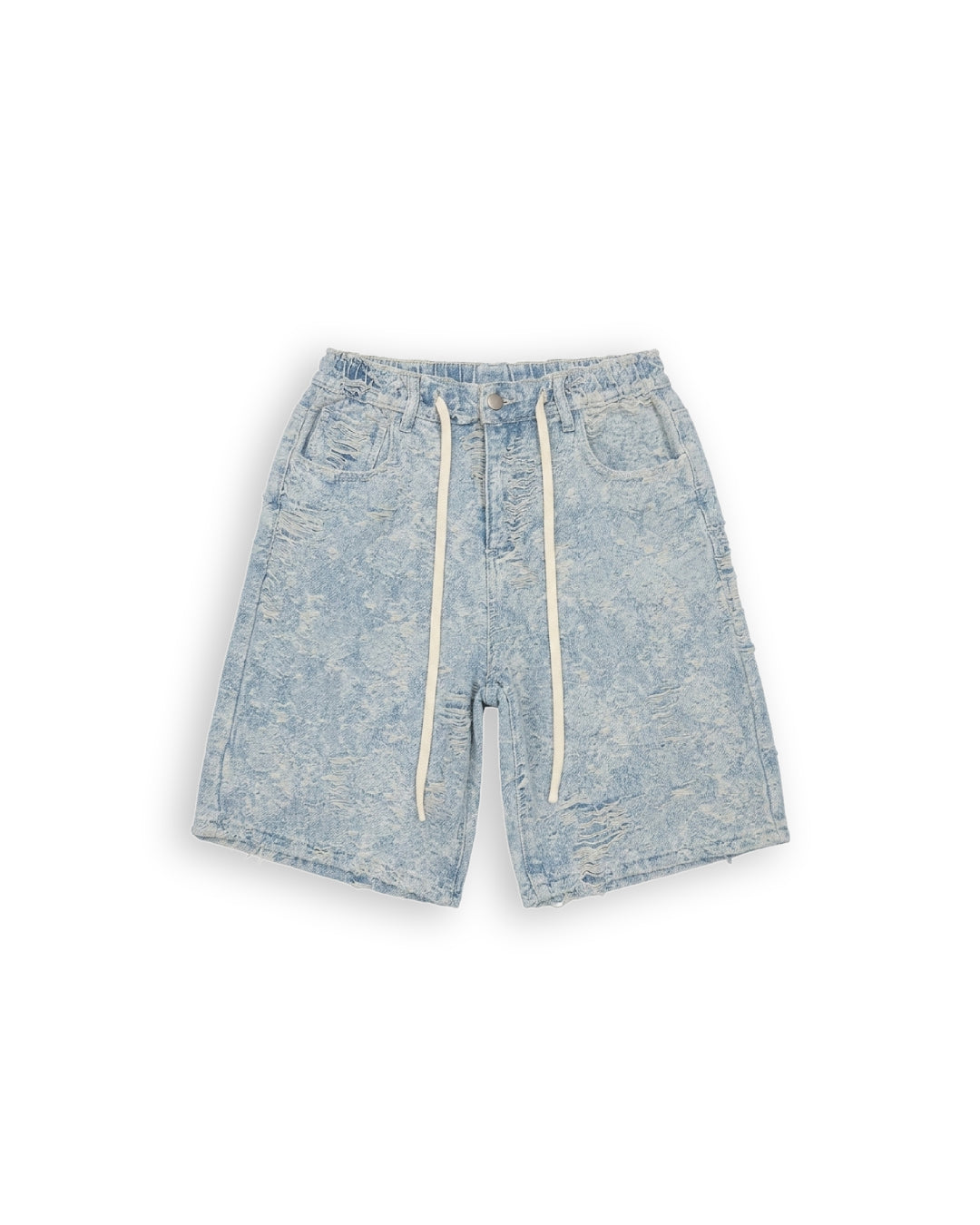 Curaçao Distressed Denim Shorts